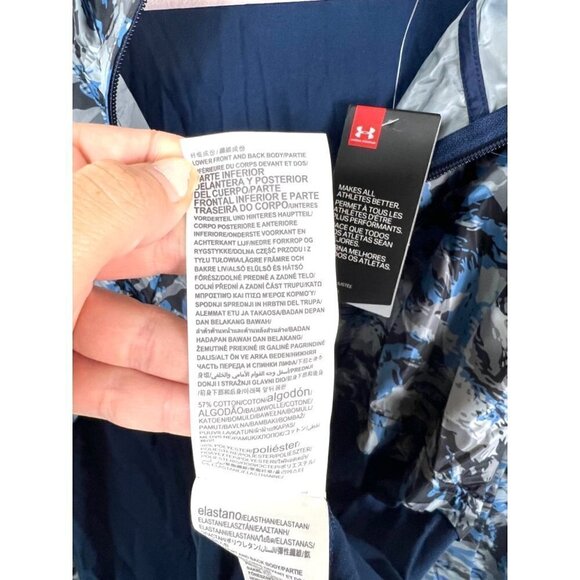 Under armour fitted blue camo print pullover NWT - Picture 7 of 11